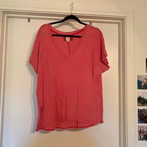 Free people coral shirt
